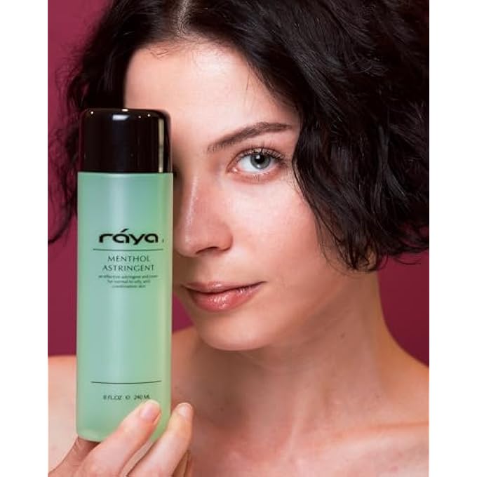 Raya MENTHOL ASTRINGENT 6 OZ (203) | EFFECTIVE FACIAL TONER FOR COMBINATION AND PARTIALLY OILY SKIN PRONE TO BREAK-OUTS | HELPS REFINE, TIGHTEN, AND PROTECT PH BALANCE | COOLS, REFRESHES AND SOOTHES - Image 3